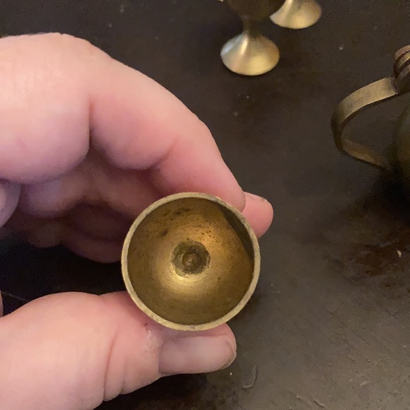 India Brass Mini Coffee Set - Picture 6 of 12